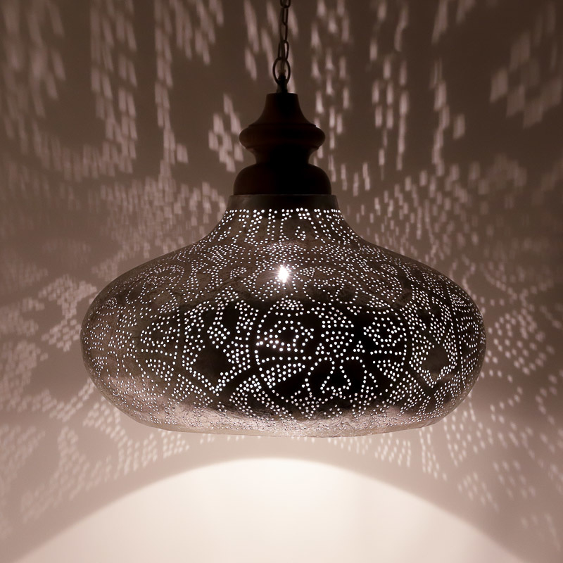 deed het wekelijks Honger Arabische hanglamp modern zilver | Oosterse meubelen | Bij Kalini!