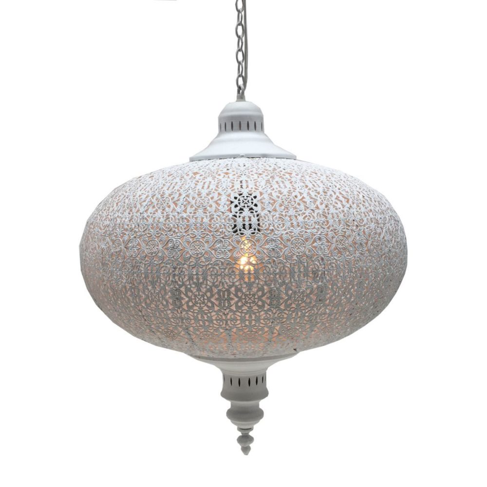 Betere Oosterse hanglamp | Mooie witte kleur | Metaal Filigrain design WV-37